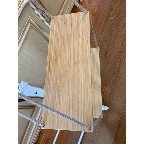 Bamboo Hanging Shelves for Wall 2 Tier - Picture 8 of 8